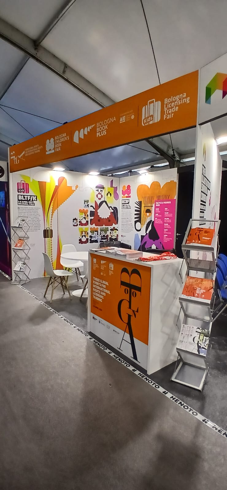 The Bologna Children's Book Fair Booth before the MIFA opening