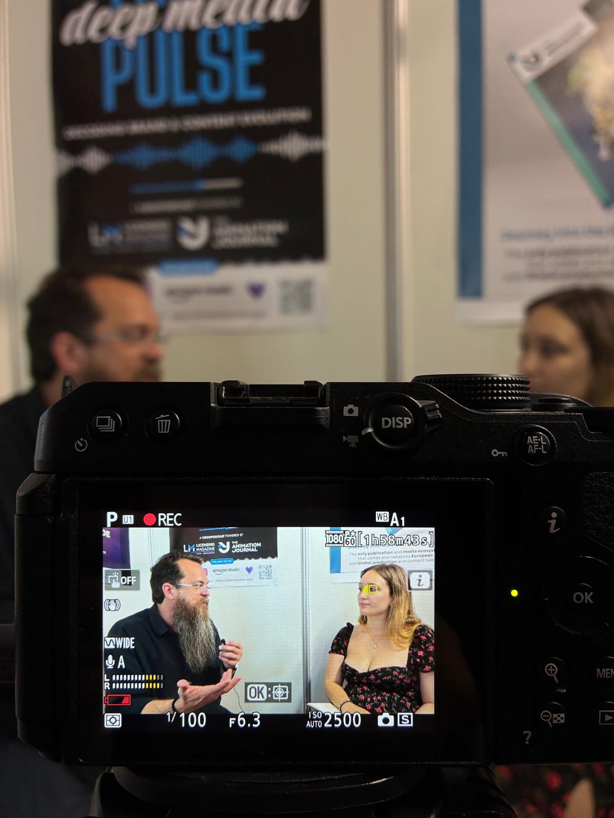 The Deep Media Pulse recording session at the AJ booth @MIFA