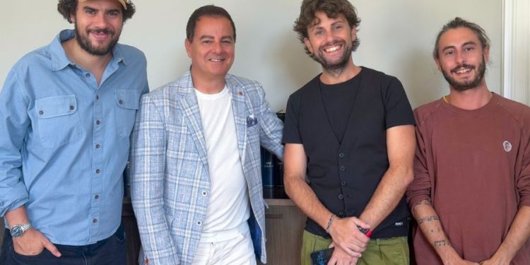 Immagine di (partendo da sx) Andrea Pisani, Iginio Straffi, Nicola Bertona e Luca Peracino